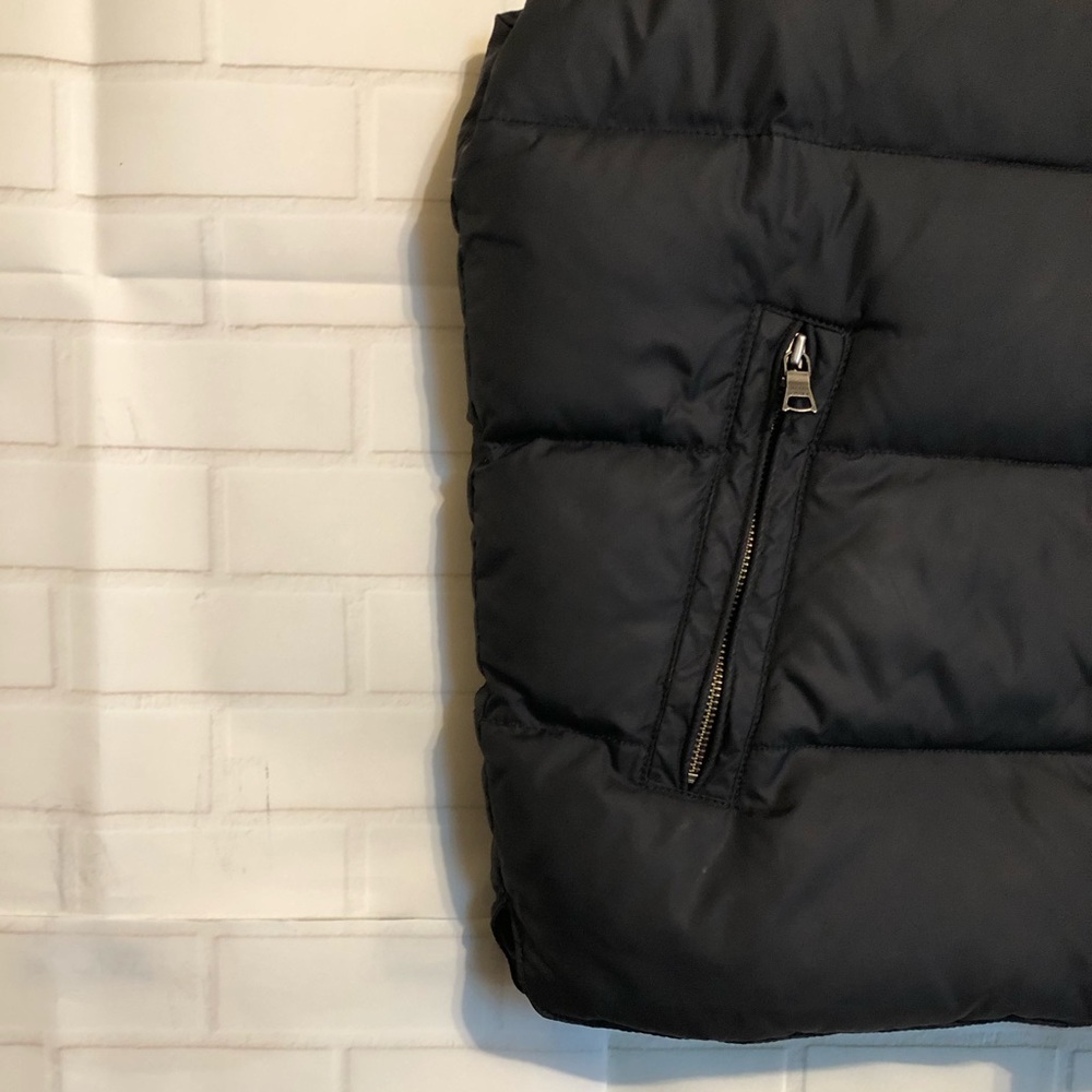 Banana Republic Men's Quilted Black Down Puffer Zip Front/Button Vest Jacket M - Picture 7 of 14